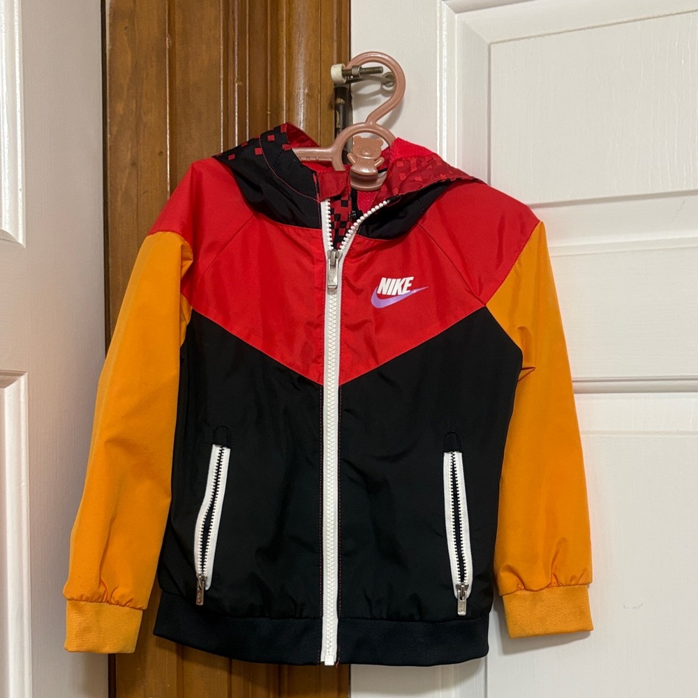 Nike Kids Tri-Color Gold Jacket - Red, Black, Orange